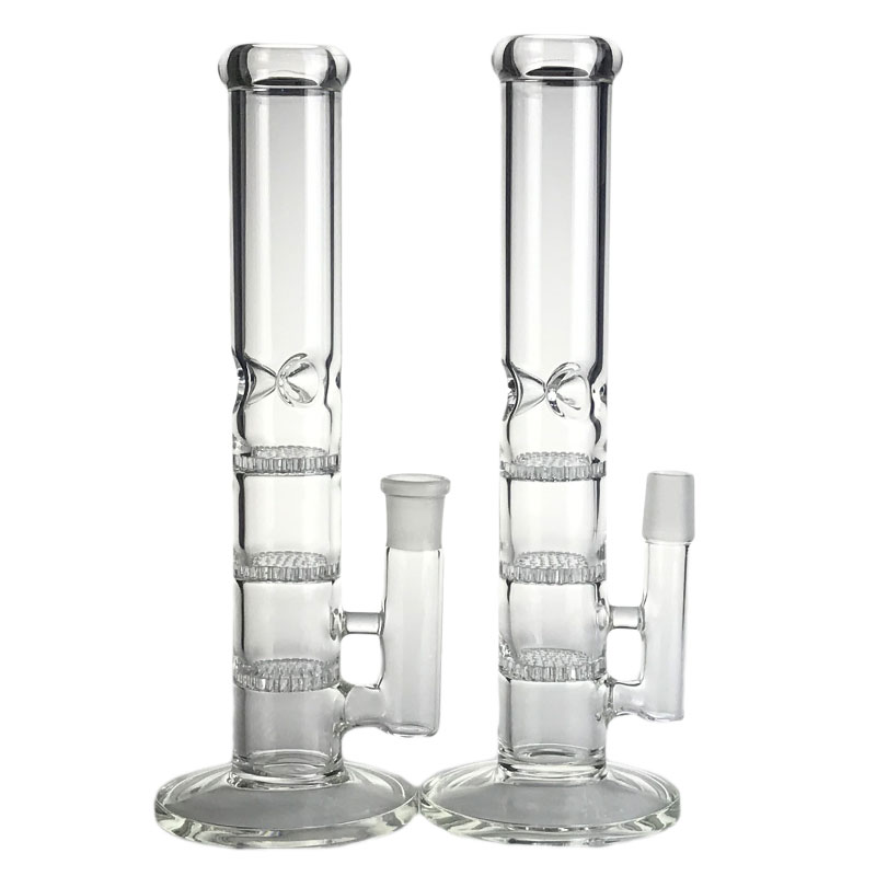 Goodsstore 10.5 Inch Bong Water Pipes with 3 Honeycomb Clear Filter Thick Pyrex Beaker Recyler Heady Glass Bongs