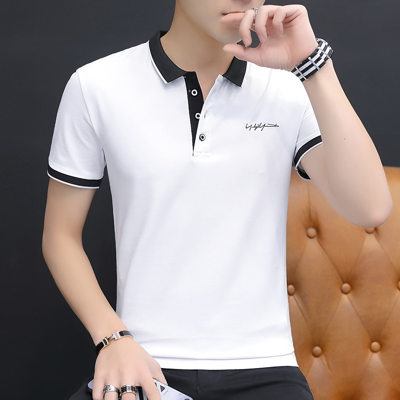 High-quality Pure Cotton Short Sleeve Men's Polo Designer Polo Shirt Shirt Summer Turn-down Collar T-shirt Trendy Top Men's Half Sleeve Tee 