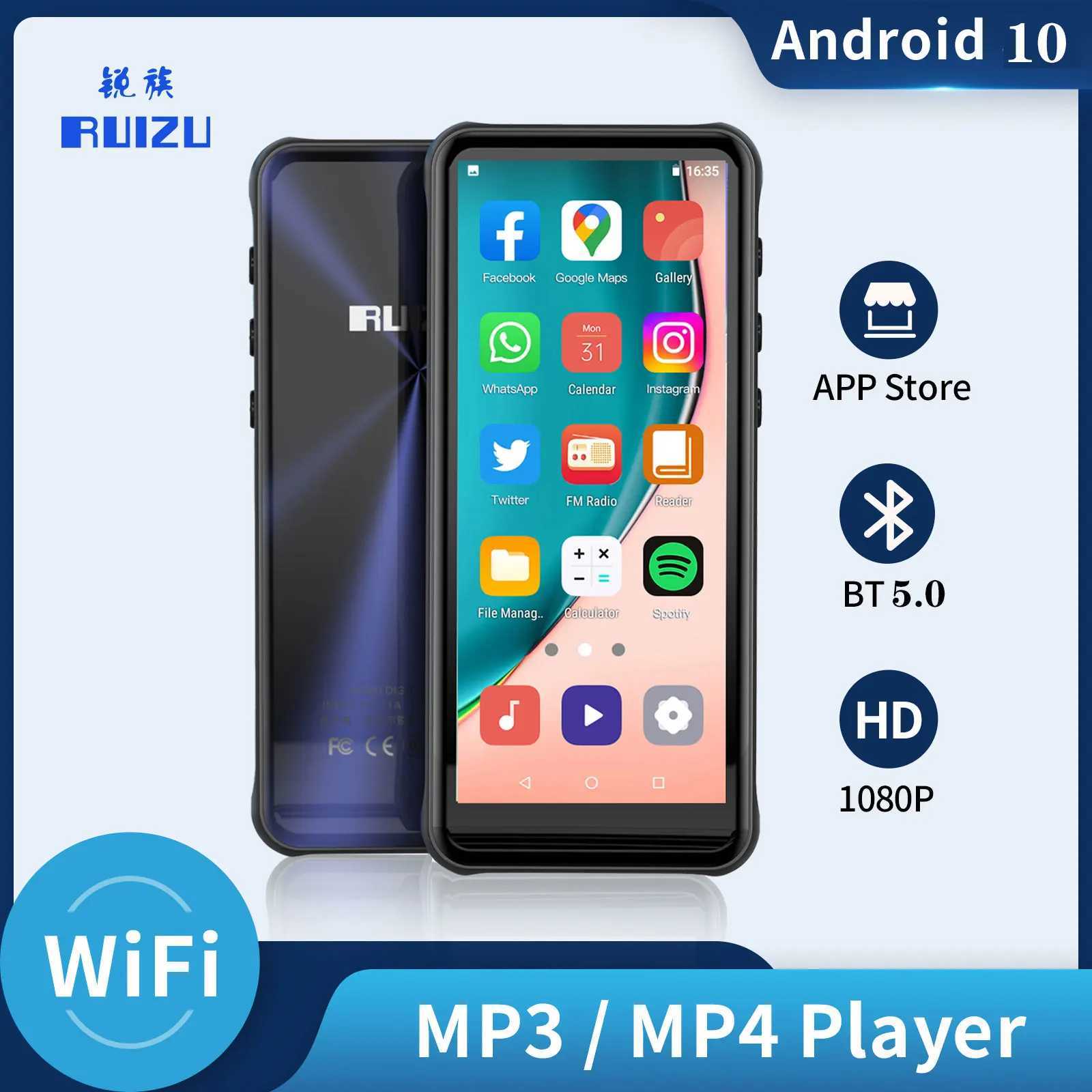 RUIZU Z80 Android WiFi MP3 MP4 MP5 player built-in speaker supports FM radio recording E-Book TF card application download Z250403