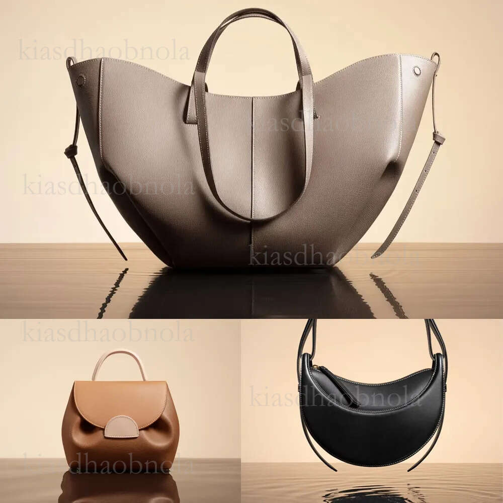 Designer Cyme Half Moon Smooth Shoulder Tote Underarm Fashion Women Cross Body Bag Mini Purse Textured Leather Hobo Bags