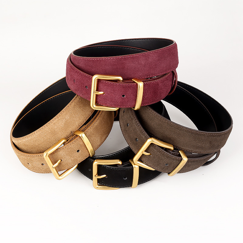 Style Fashion Welour Genuine Leather Belt For Jeans Leather Belt Men Mens Belts Suede Belt Straps 250122