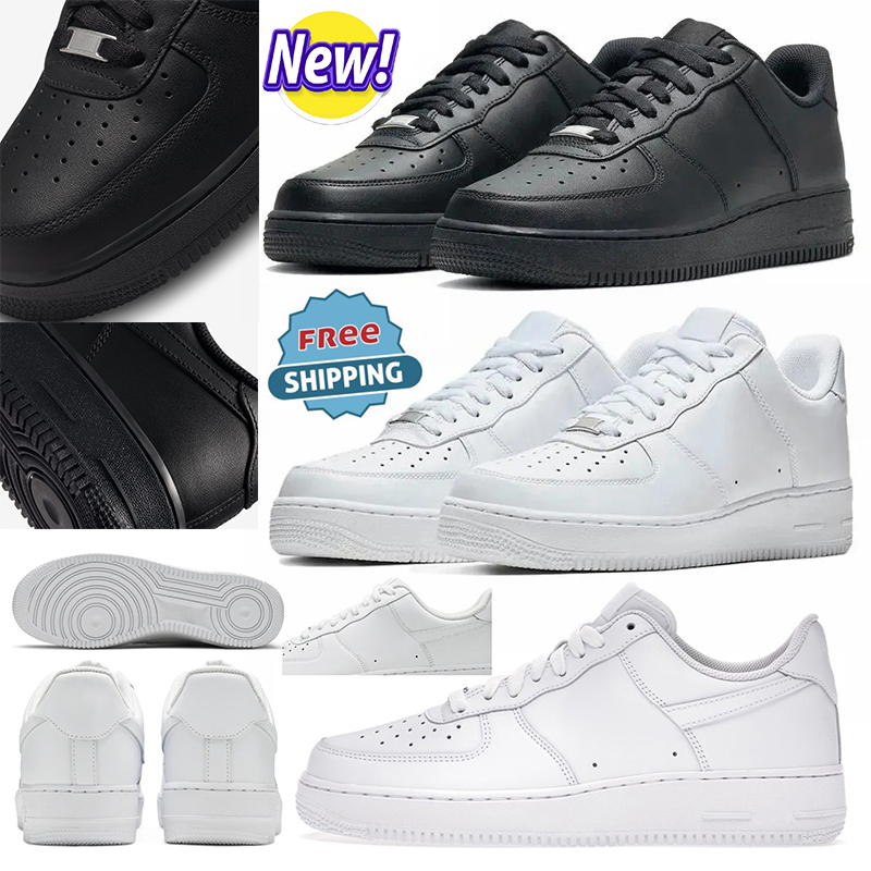 Free shipping designer running shoes for men women black white af1s womens outdoor sports mens trainers sneakers 36-45