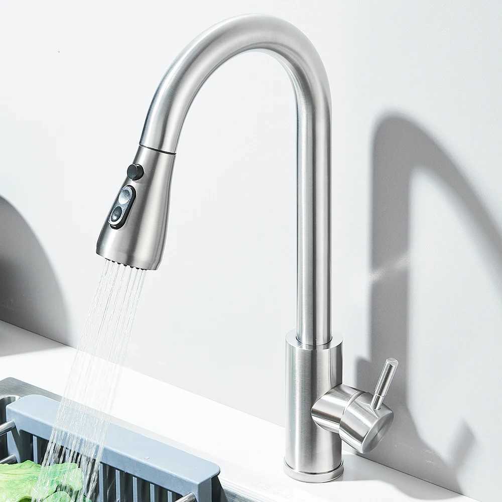 Kitchen Faucet Bed Nickel Hot and Cold Water Faucet Kitchen Sink Faucet Pl-out Sprayer For Kitchen Sink Faucet Y251104