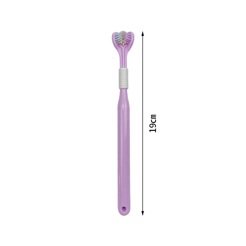Adult toothbrush with three sided soft bristle teeth whitening brush 360 ° cleaning oral care 250325