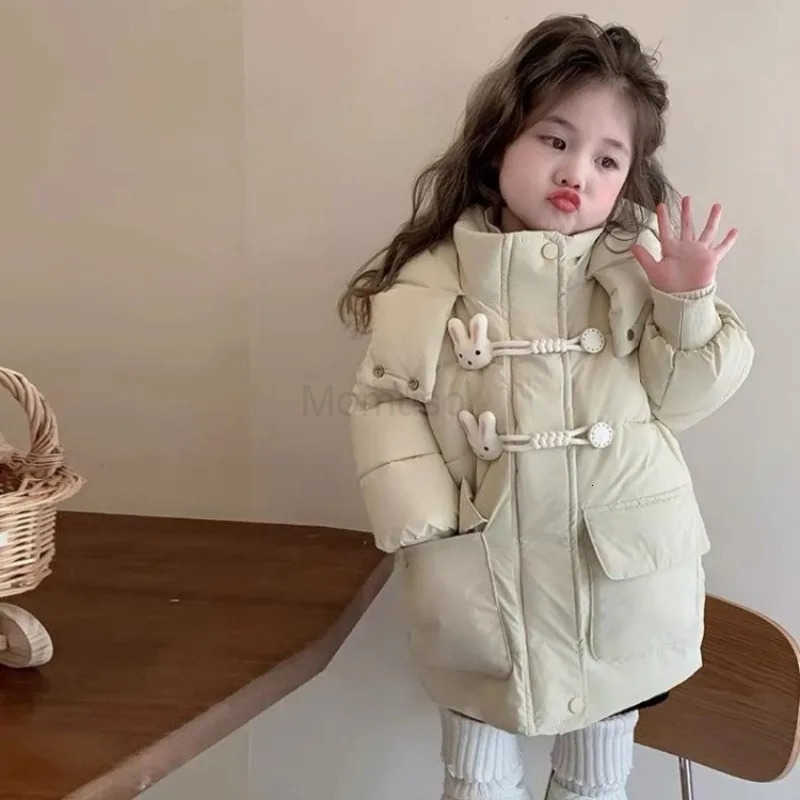 Sanrio 2025 Winter Fleece-Lined Thickened Cotton Coat for Toddler Kids Girls Stylish Warm Outdoor Jacket with Hood H251104