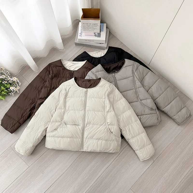 Winter Lightweight Padded Parka Warm Cotton Padded Puffer Coat Outerwear Casual Single Breasted O-Neck Quilted Jackets J251104