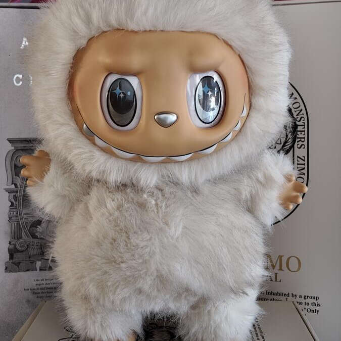 58Cm Labubu The Monsters Lovely ZIMOMO Labubu Angel In Clouds I Found You Cute Vinyl Face Doll Big Plush Toy Vinyl Face Dolls Blind Box Toy