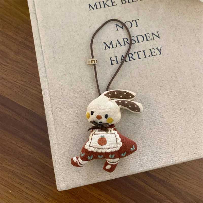 Cartoon Doll Pendant Cute Plush Keychain Korean Versatile Bag Pendant for Women Car Keyring Accessories Women Couples Gift C251104