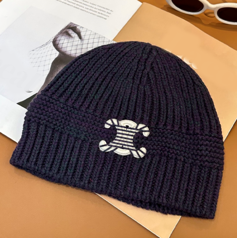 Winter celins beanie women's knitted hat casquette luxury men's ski thermal hat Christmas gift