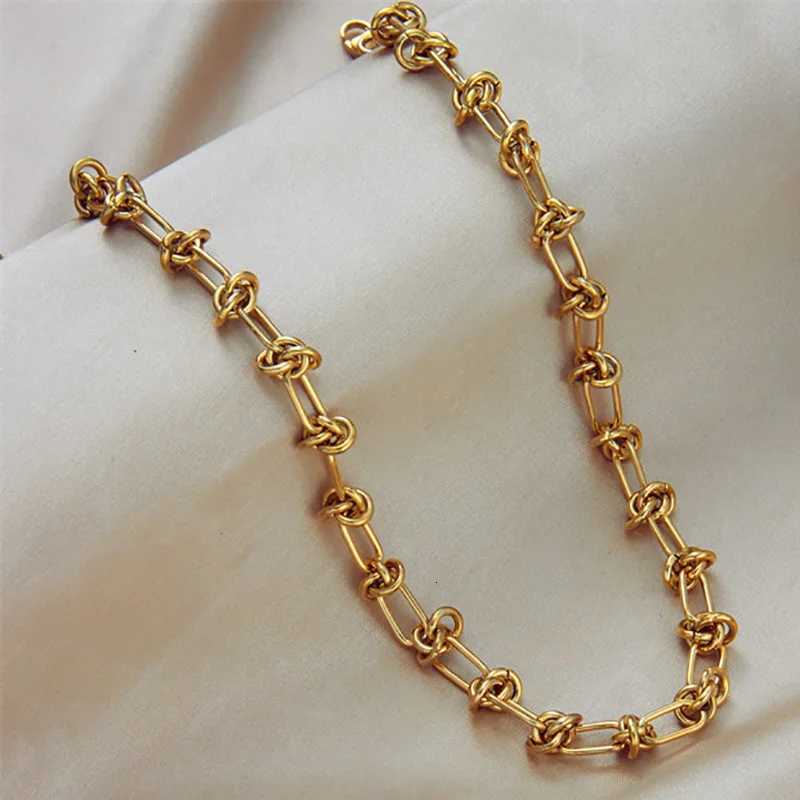 PANGJERY 316L Stainless Steel Entangled Lines Necklace For Women Classic Hip Hop Clavicle Chain Party Jewelry Gifts WholesaleXJ251104