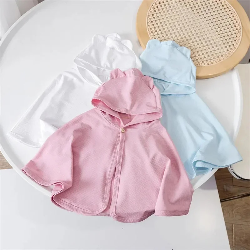Baby hooded sun protection suit summer outdoor mosquito proof childrens Cape Town jacket breathable boy and girl sleeping thin 250325z