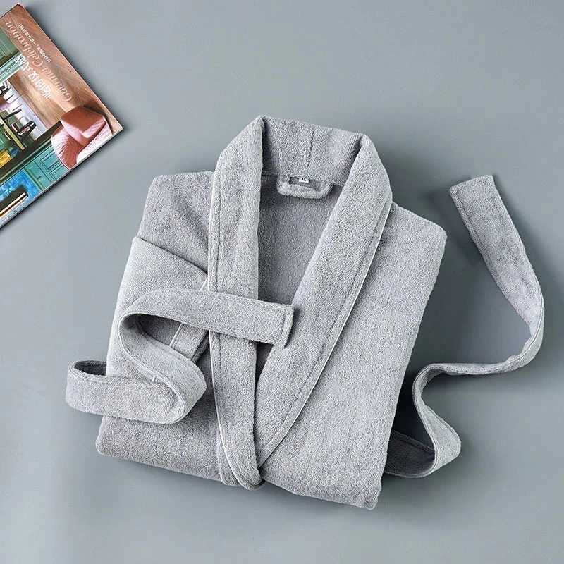 Women Winter Towel Bathrobe Men 100 Cotton Sleepwear Kimono Bath Robes Unisex Dressing Gown Long Shower Sleep Gown Terry Robe C251104
