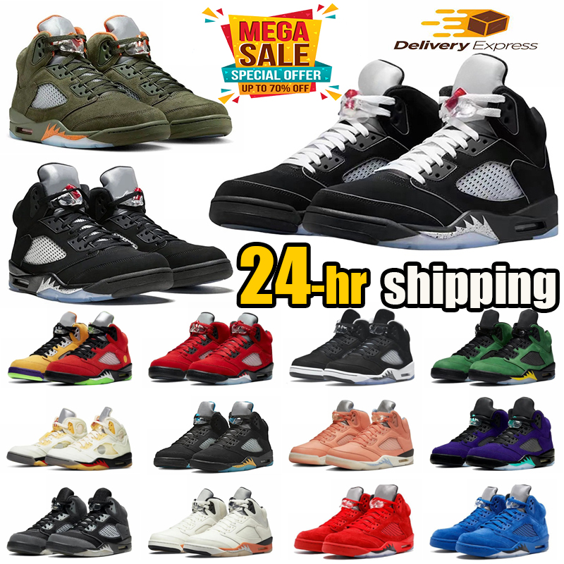 Mens Basketball Shoes 5s Carmine Yellow Ochre Aqua Toro Bravo Reverse Oreo Black Infrared Infrared Outdoor Sports Mens Trainers 40-47