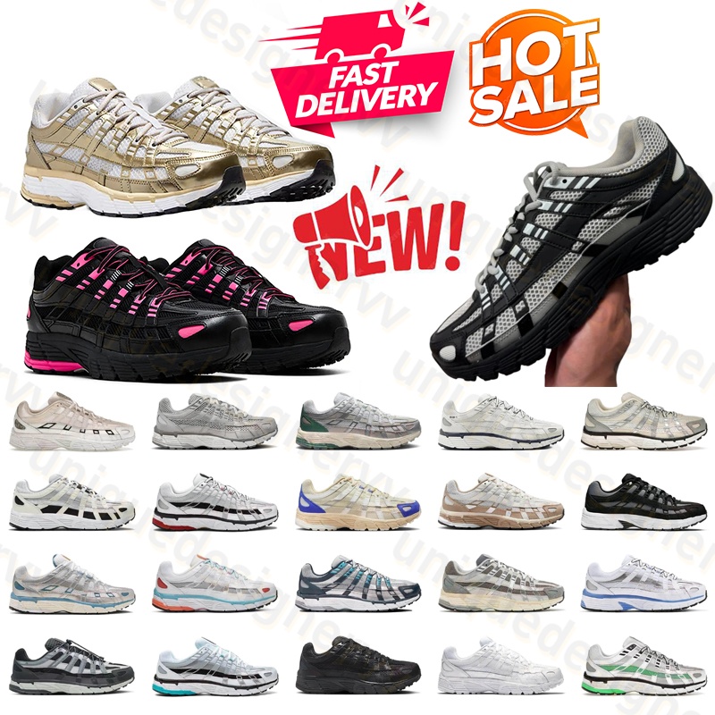 Designer shoes running shoes p6000 Triple Black White Khaki Wolf Grey Metallic Womens Outdoor Sports Trainers Casual mens shoes sneakers 36-45