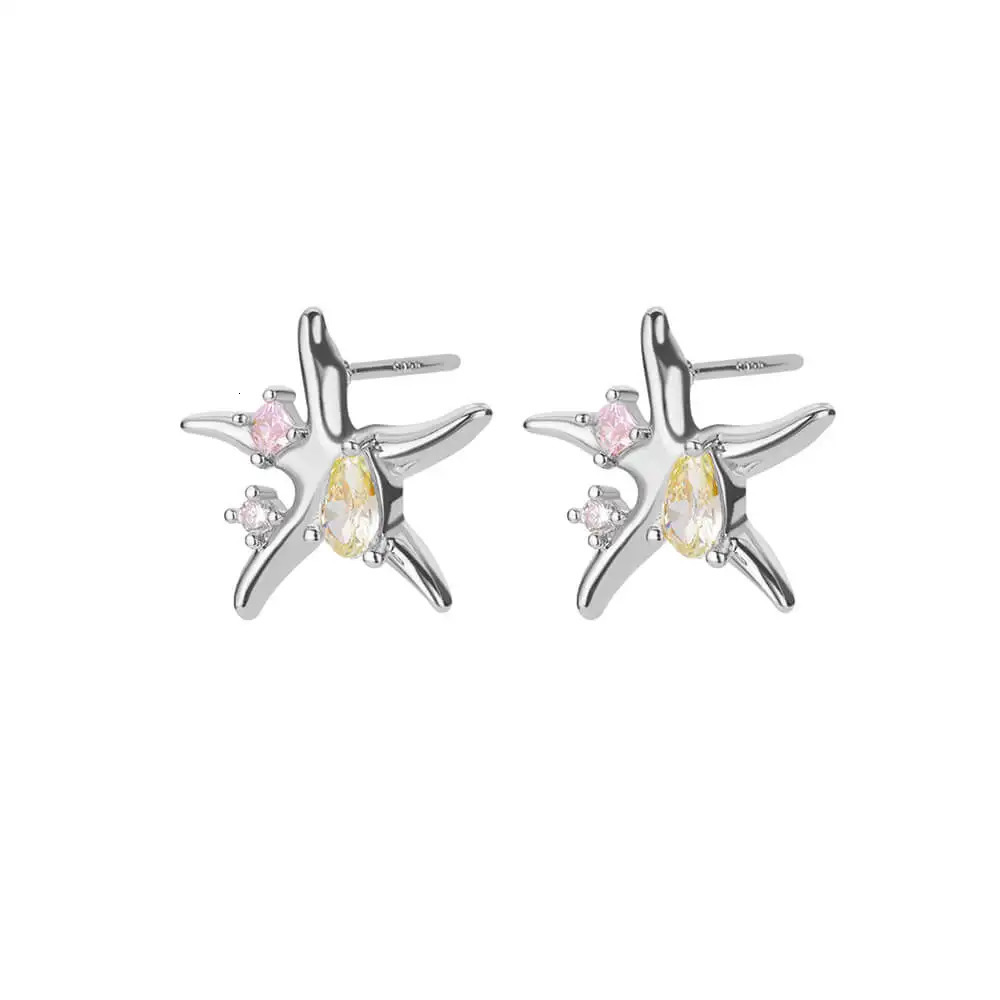Water Drop Zircon Star Earrings Stainless Steel Gold Declaration 2023 Womens Christmas Jewelry Gifts 250326
