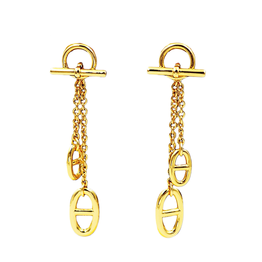 Luxury Designer Jewelry Double pig nose Farandale Pendant Earrings For women Metal brass 18k Gold plated with S925 Sterling Silver Post Hypoallergenic