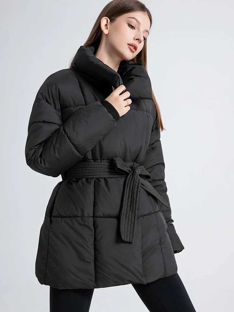 Winter New Cotton Padded Puffer Coat Women Thicken Warm Pocket Snow Parka For Student Mid Length Winter Zipper Jacket Women J251104