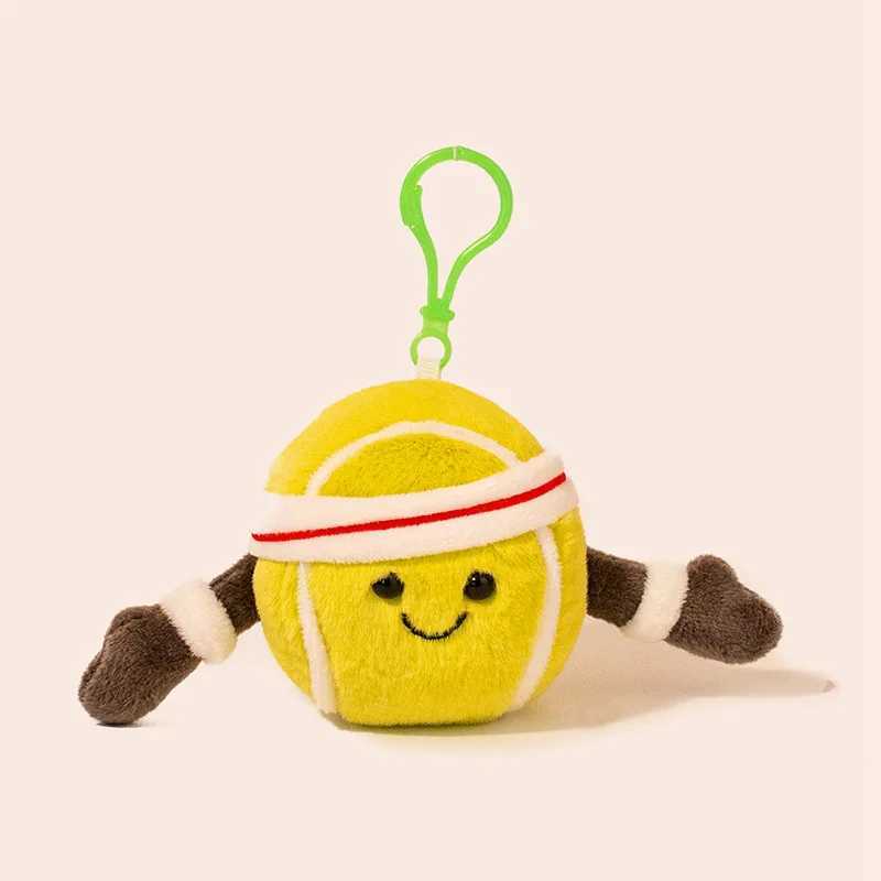 Plush Keychain Cute Golf Ball Plush Soft Stuffed Keychain Toys Gift for Sports Fans Kawaii Charm for Bags and Keys C251104