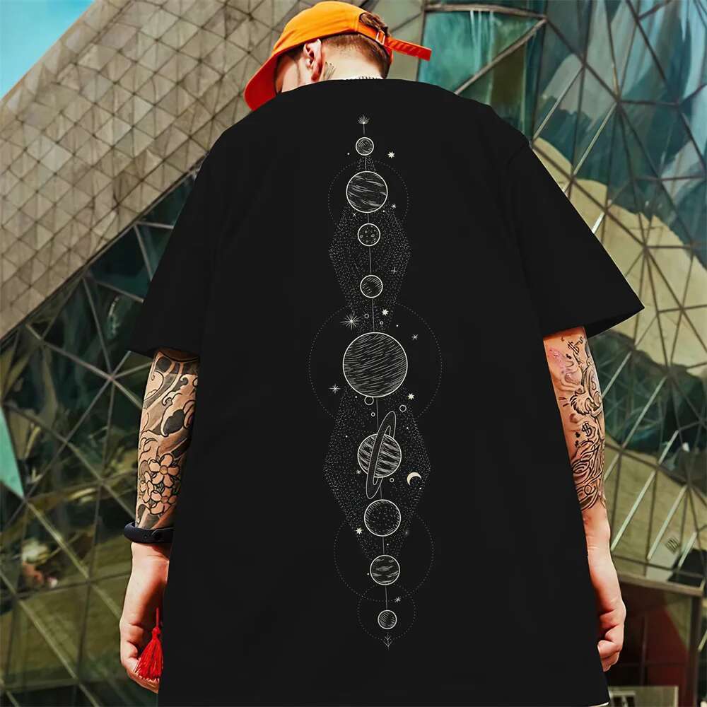 Compass Summer Casual Short Sleeve 3D Printed Pattern Top Fashion Oversized Men's Clothing Quick Dry T-shirt