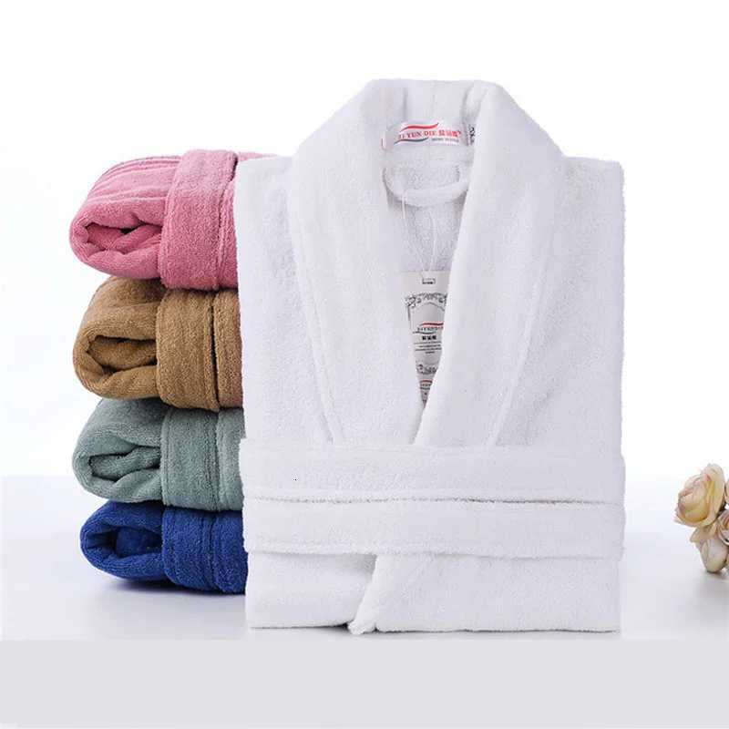100 Cotton Toweling Terry Robe Unisex lovers Soft Bath Robe Men And Women Nightrobe Sleepwear Male Casual Home Bathrobe C251104