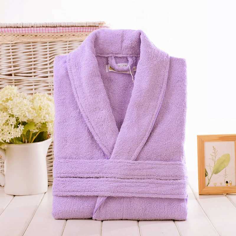 100 Cotton Toweling Terry Robe Unisex lovers Soft Bath Robe Men And Women Nightrobe Sleepwear Male Casual Home Bathrobe C251104