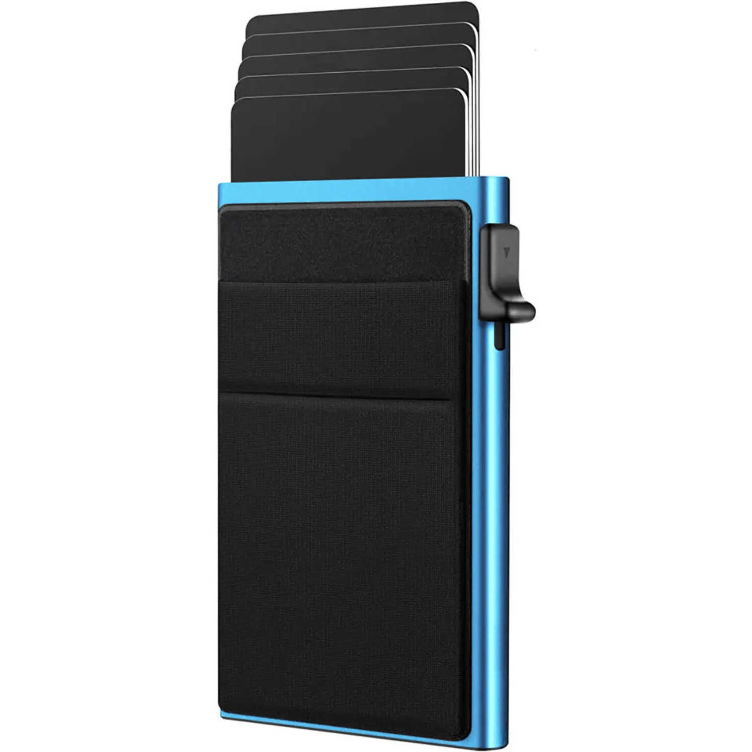 Aluminum alloy card case with automatic pop-out business card holder, anti-theft, anti-scan, RFID card-swiping sleeve, ultra-thin metal card holder