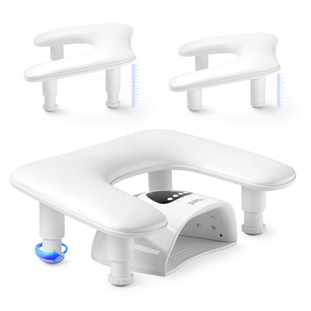 Arm Rest for Nails U-shaped Manicure Adjustable Nail Arm Rest Stand Microfiber PU Leather Hand Rest Pillow for Nail Cushion 250328