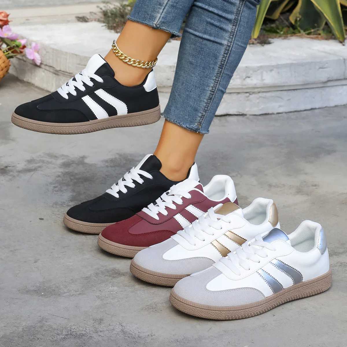 Spring Autumn Platform Sneakers Women Fashion Mixed Colors Lace-Up Sport Shoes Woman Comfortable Non Slip Flat Trainers Female X251104 - view 3