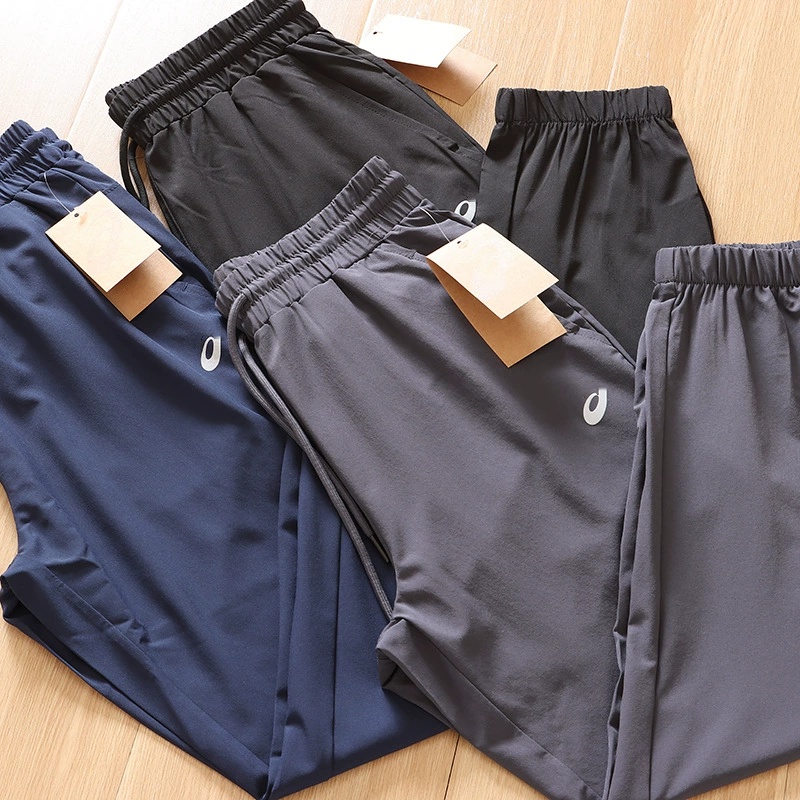 Designer sweatpants fitness workout tech track mens pants joggers trousers black bottoms outfit mens casual quick dry gym drawstring pockets skinny sweatpants