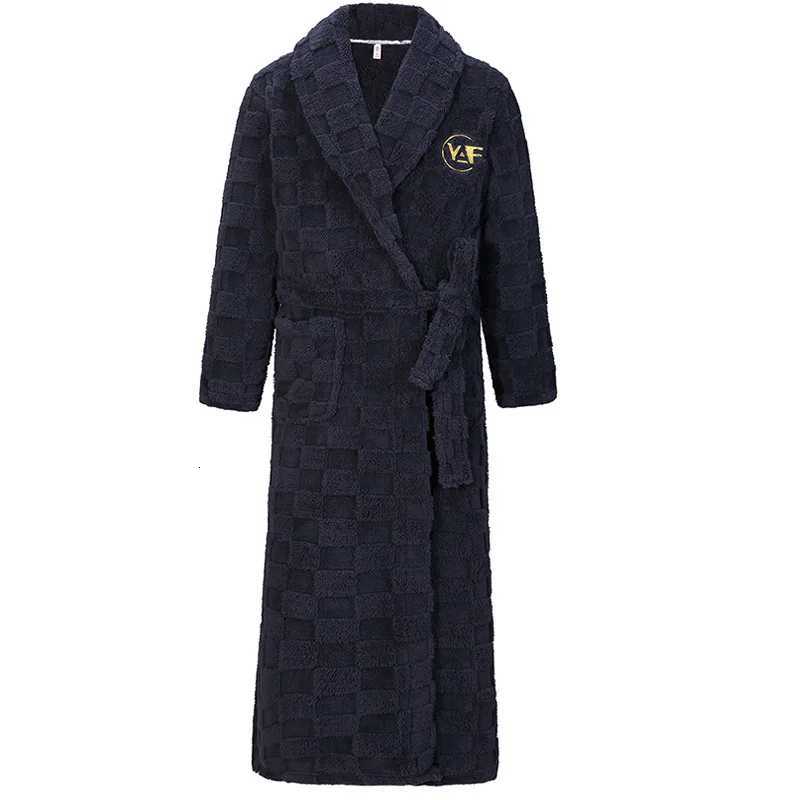 Autumn Winter Warm Male Sleepwear Big Size Flannel Men Robe Nightwear Thick Long Bathrobe Nightgown Loungewear Casual Home Wear C251104