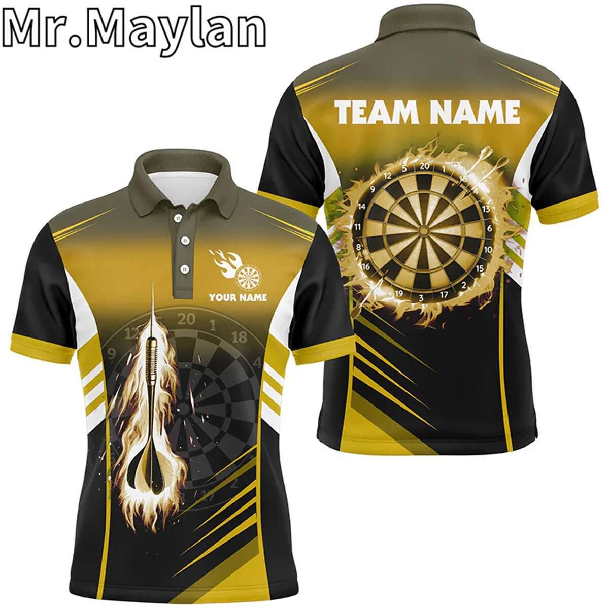 3D Funny Personalized Pink Flamingo Custom Polo Shirt Women Team Jerseys Outfits Gifts For Darts Lovers