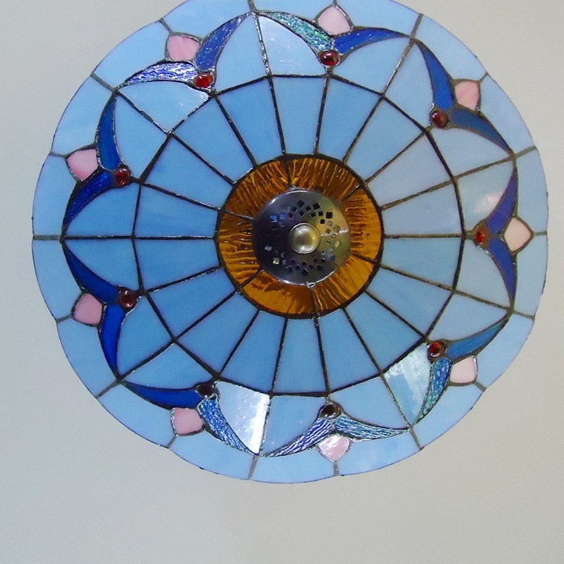 Modern and Vintage Inspired 25/30/40/50/60 cm LED Ceiling Light - Tiffany Style Flush Mount for Bedroom and Lounge Decoration