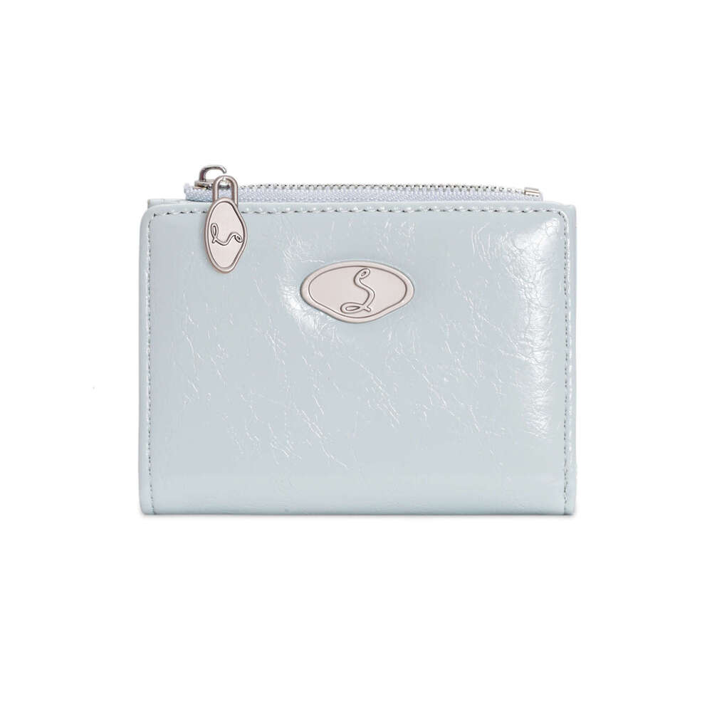 Envelope ~ Wrinkled Texture Women's Foldable Zipper Leather Money Clip Wallet Simple