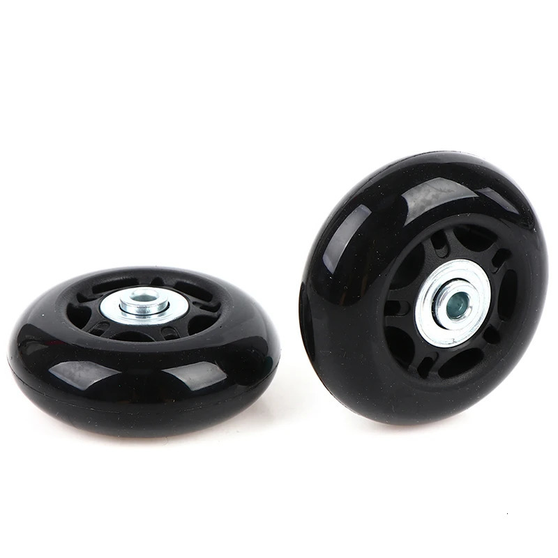 2pcSet OD 68mm Black Luggage Suitcase Replacement Wheels Suitcase Repair Axles Deluxe Black With Screw Tool DIY 251031