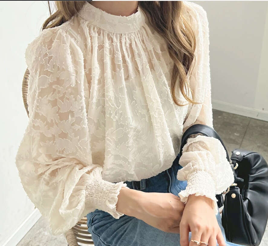 Japanese Southeast Asian Foreign Trade Korean Style Beach Chiffon Lace Top Sun Protection Air Conditioning Shirt B5