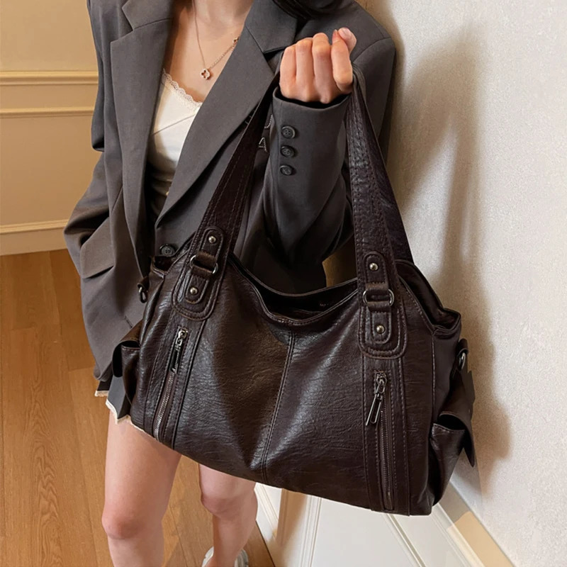 Soft Interior Compartment Shoulder Bags High Quality Solid Colors Bags for Women Fashion Zipper PU Crossbody Handbags 251031