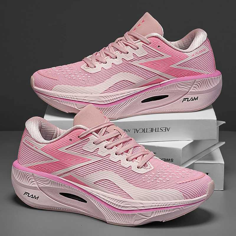 Carbon Plate Marathon Men Sports Running Shoes Air Cushion Lightweight Wen Athletic Gym Sneakers Hiking Jogging Footwear Y251104