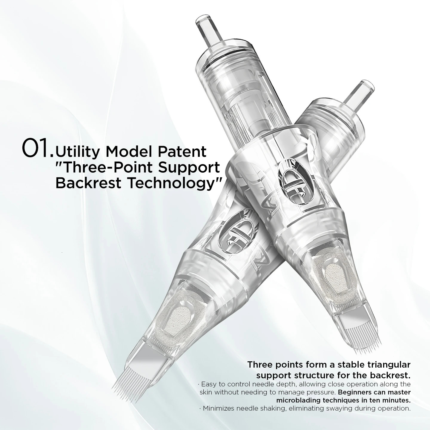 10Pcs U14/018-ST Universal Tattoo Cartridge Needles Built-in Sponge Half-wall Needle For Tattoo Machine For Eyebrow Lips Tattoo 251104