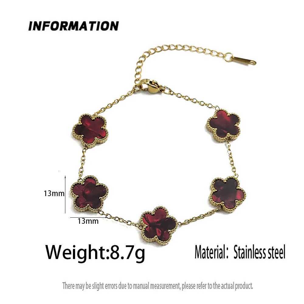 Cheap plum blossom stainless steel bracelet Halloween Thanksgiving Christmas and New Year giftsXJ251105