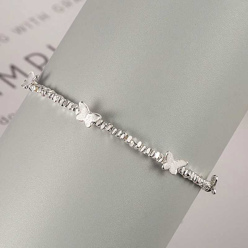 VENTFILLE 925 Sterling Silver Butterfly Bracelet for Girl Bead String Design Insect Fashion Versatile Jewelry Gift DropshippingXJ251105