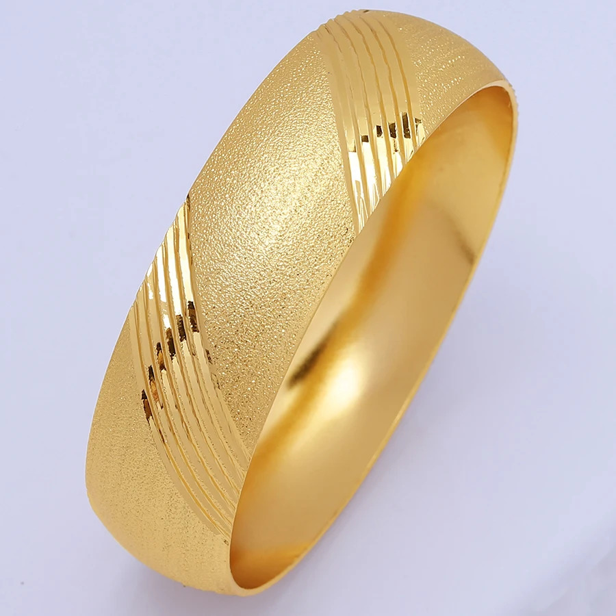 Adixynone pieceBig Wide Ethiopian Bangles Jewelry Gold Color BanglesBracelets Dubai African Men Women Gifts 251031