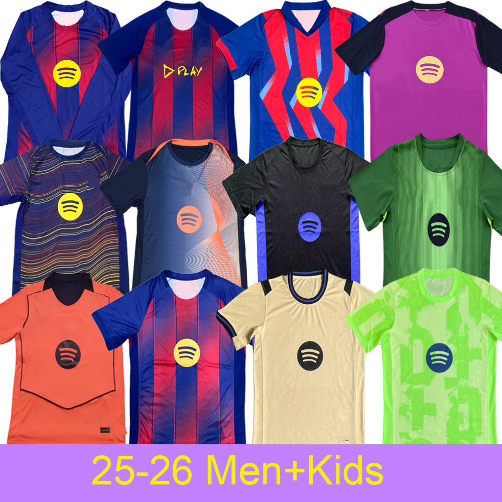 25/26 Yamal Raphinha soccer jerseys Pedro Frenkie de Jong football kits for men and kids