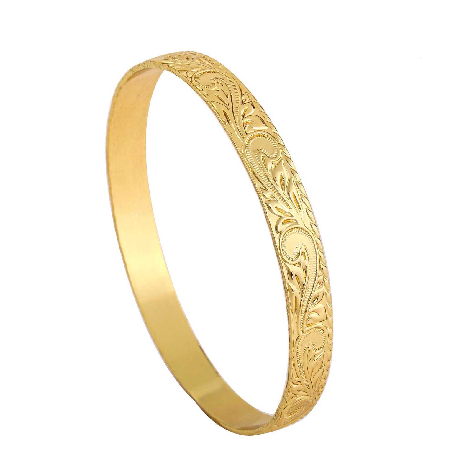 HAWaiian Tribal Bangle Bracelet 14k Gold Plated Copper Samoan Bohemia Polynesian Aloha Tonga Women JewelryXJ251105
