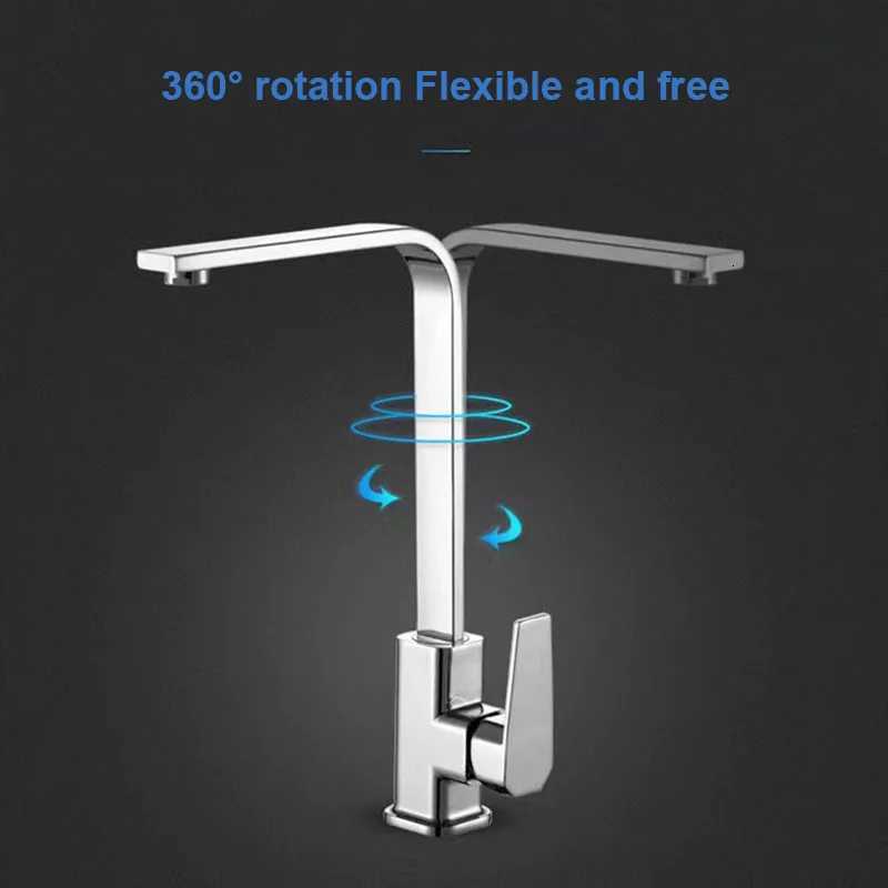 Kitchen Sink Faucet Copper alloy Bathro Basin Faucet Sink Tap Mounted Deck Bathro Hot And Cold Water Mixer Tap Y251104