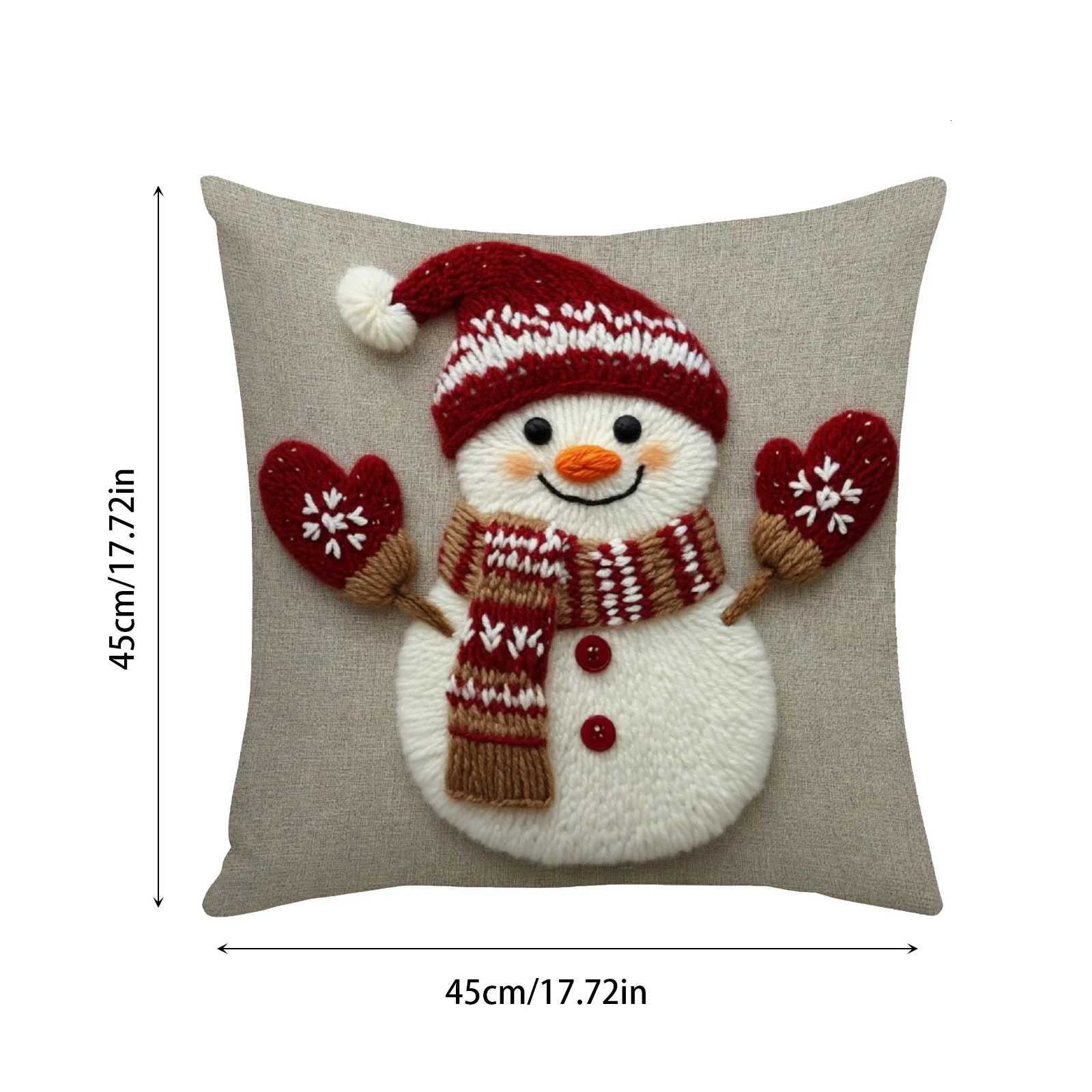 Christmas Series Pillowcase Christmas Holiday Atmosphere Decoration Living Room Sofa Cushion Christmas Decoration Pillow Case Y251105