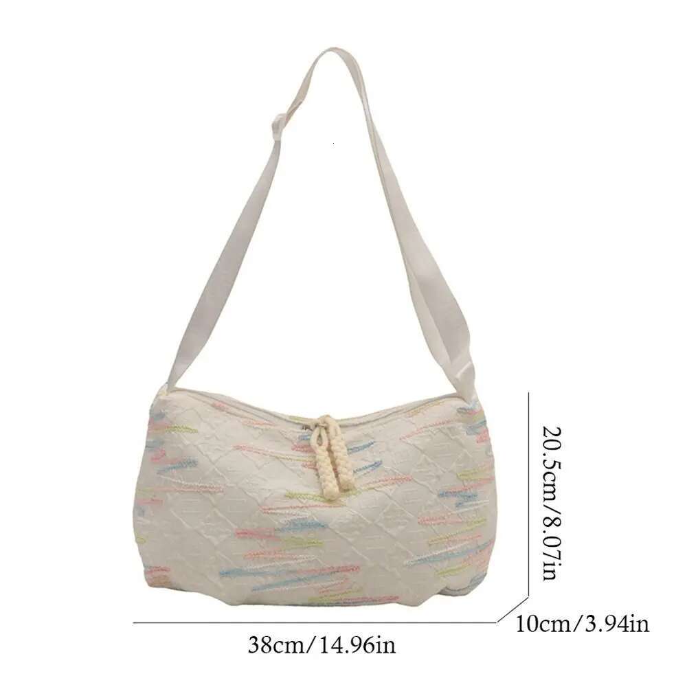 2025 Fashion Cotton Shoulder Messenger Lightweight Large Capacity Handbags Portable Commuting Bag for Women Female