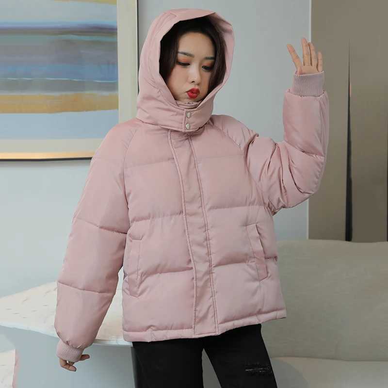 Korean Cotton Clothing Women Overcoat New Winter Jacket Female Fashion Warm Hooded Wide Thick Bread Clothing Ladies Parka CoatT251105