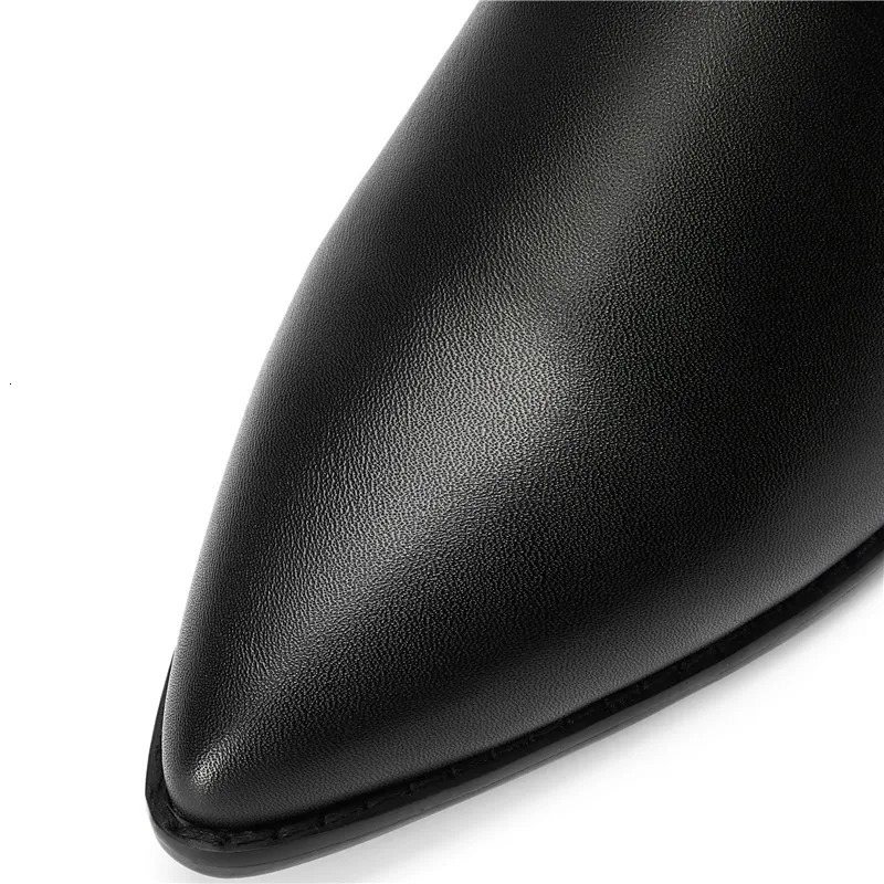 Fashion Casual European American Womens Over Knee Long Boots Pointed Sexy Elegant Genuine Leather Knight Boots Envo Gratis 251031