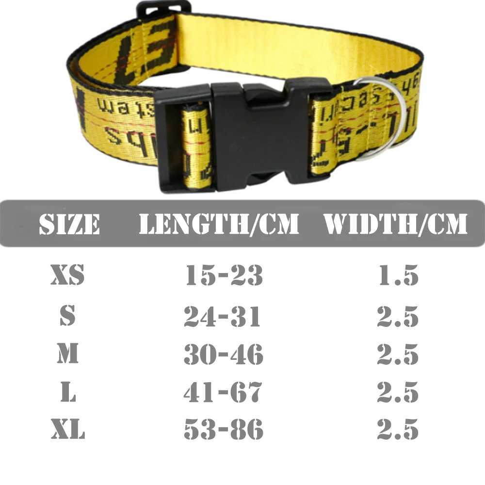 Fashion Dog Collar Leash Set Gold Chain Nylon Pets Dog Collar Leash Long Rope Lettered Collar Perro Collar For Pitbull Puppy Dog W251105