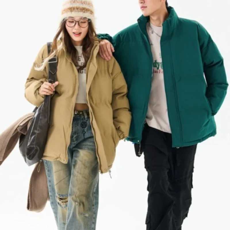 Female Down Puffer Coats Winter Stand Collar Parkas Women Solid Thick Warm Cotton Padded Jackets Outerwear Chaquetas Parka MujerT251105